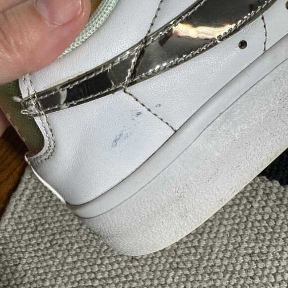 Nike Blazer Platform Low Women's Size 9 US DQ7654-100 White Mint Foam Shoes - Picture 5 of 10